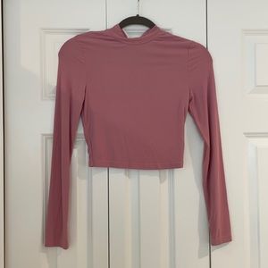 Dusty Pink Long-Sleeve Crop Top!